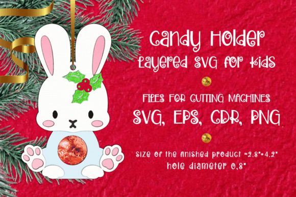 Baby Bunny Christmas Candy Holder