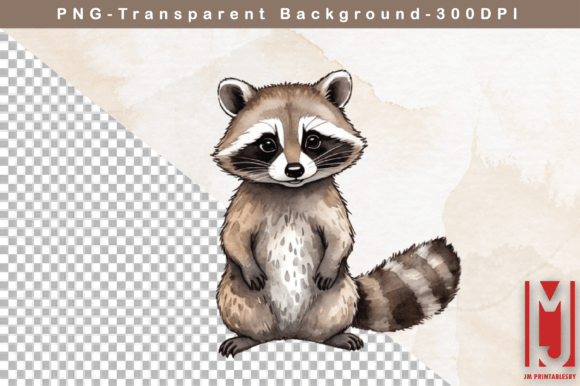 Bringing Whimsy to Design with Watercolor Raccoon Clipart