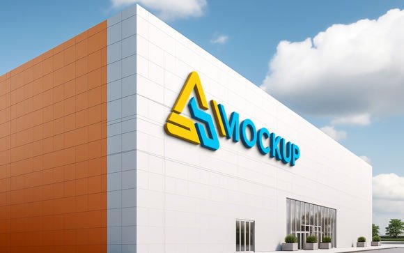 Building Wall Sign Mockup Psd: A Practical Tool for Realistic Brand Presentations
