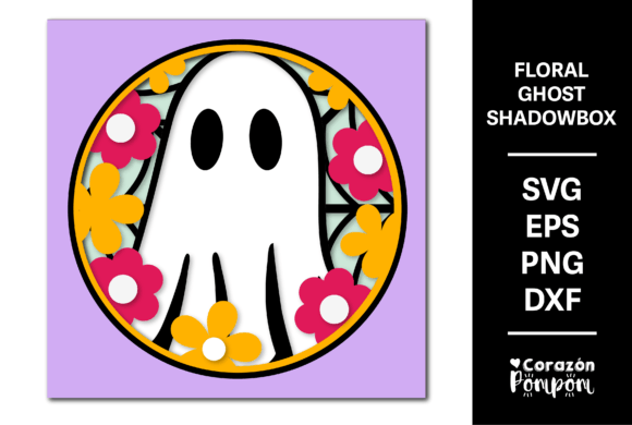 Crafting with Floral Ghost Shadowbox SVG