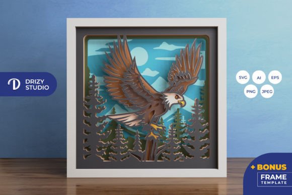 Creating Depth and Atmosphere: A Practical Guide to the Eagle Flying Over The Forest 3D Shadow Box
