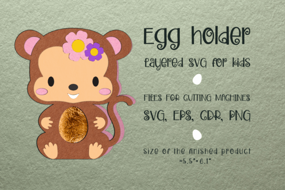Cute Monkey Easter Egg Holder Craft