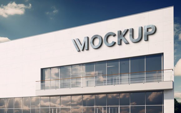 Evaluating the Building Front Sign Logo Mockup for Professional Branding
