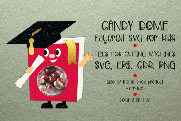 Funny Book Graduation Candy Dome