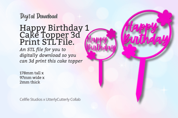 Happy Birthday Cake Topper 1: A Guide to Printing the Perfect Celebration Accessory