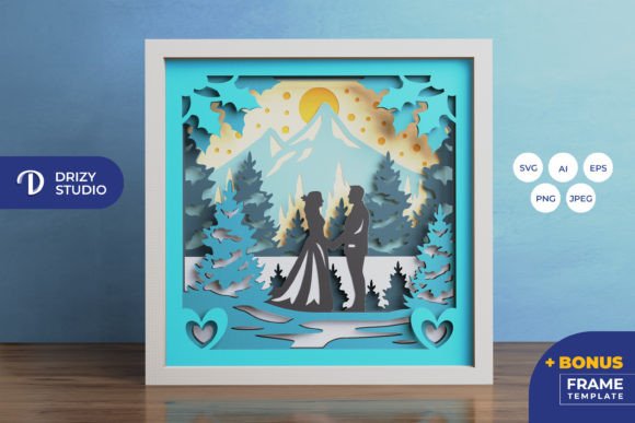 Integrating the Winter Wedding Shadow Box Paper Cut into Your Creative Workflow