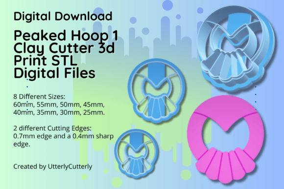 Peaked Hoop Clay Cutter STL File