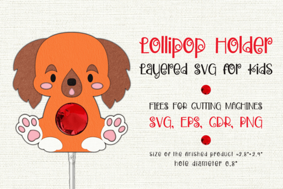 Spaniel Dog Lollipop Holder Craft