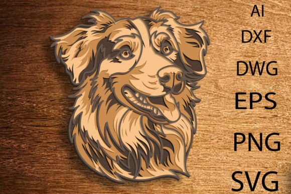 Unlocking Creativity with the Australian Shepherd Dog Multilayer SVG